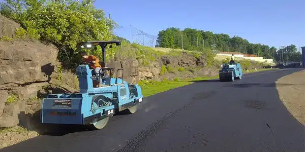 Maisano Bros. Inc. Commercial Parking Lot Asphalt Paving Roller